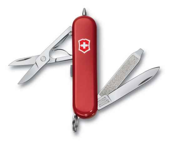 Нож-брелок VICTORINOX Signature Lite, 58 мм, 7 функций, красный, изображение 2