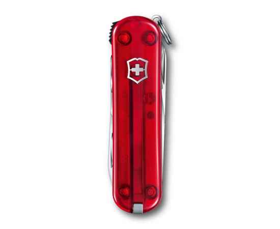 Нож-брелок VICTORINOX NailClip 580, 65 мм, 8 функций, полупрозрачный красный, изображение 2