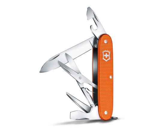 Нож перочинный VICTORINOX Pioneer X Alox LE 2021, 93 мм, 9 функций, алюминиевая рукоять, оранжевый, изображение 2