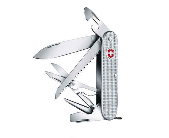 Нож перочинный VICTORINOX Farmer X Alox, 93 мм, 10 функций, алюминиевая рукоять, серебристый, изображение 6