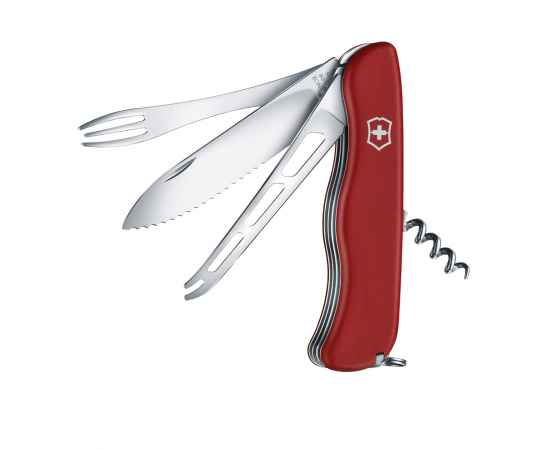 Нож перочинный VICTORINOX Cheese Master, 111 мм, 8 функций, с фиксатором лезвия, красный, изображение 2