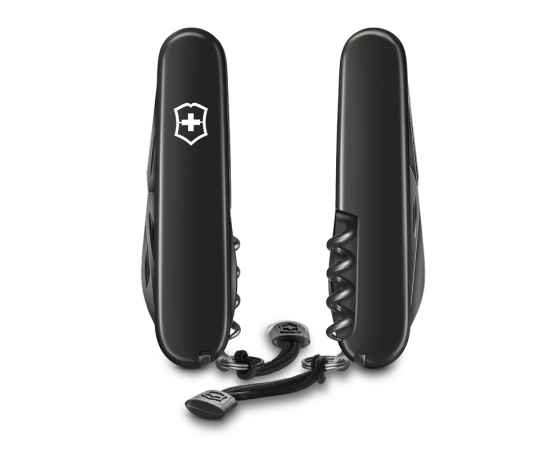 Нож перочинный VICTORINOX Spartan Onyx Black, 91 мм, 12 функций, чёрный, со шнурком в комплекте, изображение 6