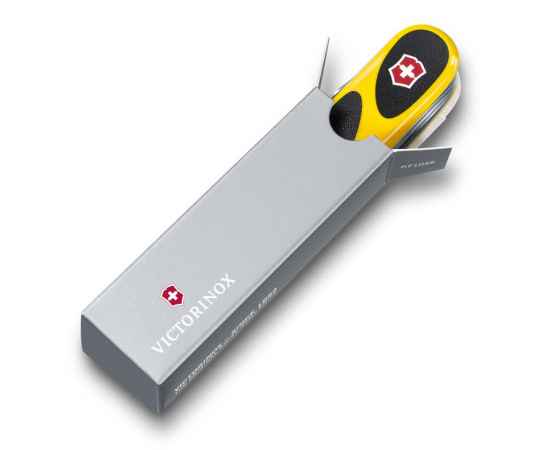 Нож перочинный VICTORINOX EvoGrip S18, 85 мм, 15 функций, с фиксатором, жёлтый с чёрными вставками, изображение 2
