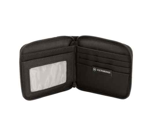 Бумажник VICTORINOX Bi-Fold Wallet, на молнии, чёрный, нейлон 800D, 11x1x10 см, изображение 2