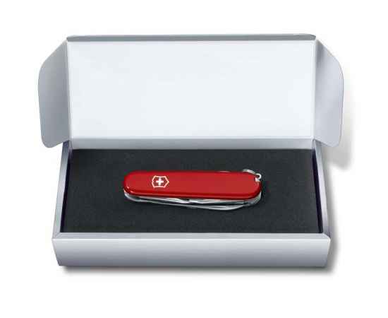 Подарочная коробка VICTORINOX для ножей 84-91 мм толщиной до 6 уровней, картонная, серебристая, изображение 2