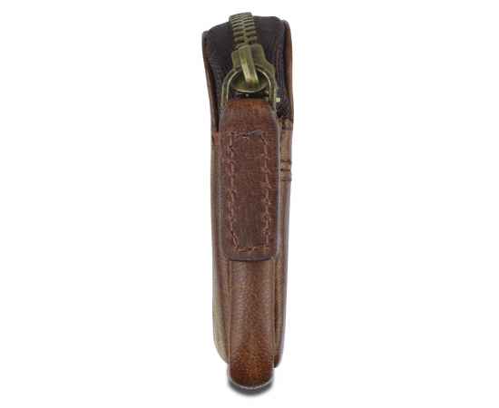 Ключница Mano 'Don Leon', натуральная кожа в коричневом цвете, 12 х 7 см, изображение 3
