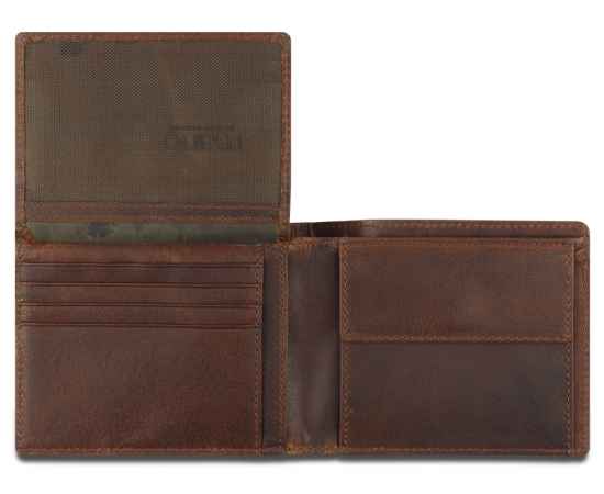 Бумажник Mano 'Don Leon', натуральная кожа в коричневом цвете, 12 х 9,5 см, изображение 5