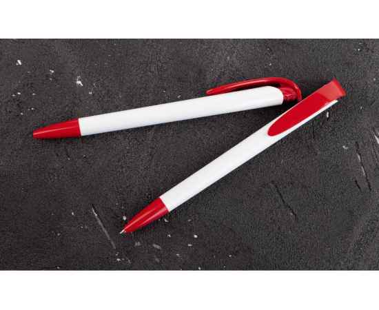 Ручка шариковая JONA, белый с красным, Цвет: белый с красным, изображение 2