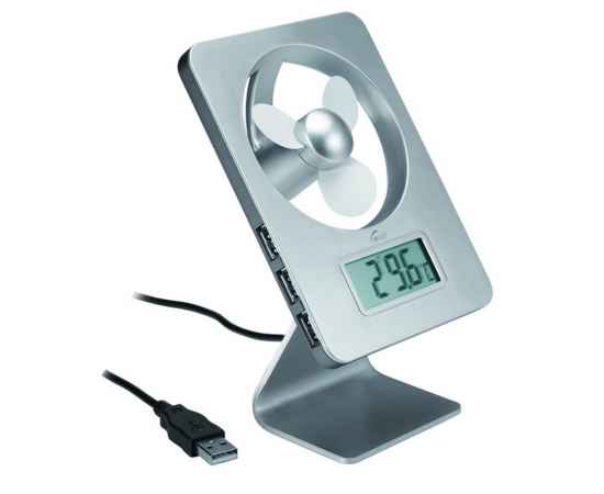 Вентилятор с USB разъемом и термометром, изображение 2