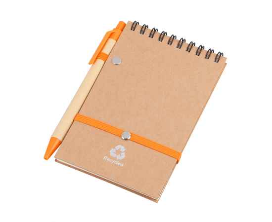 Блокнот с ручкой 'Papyrus', оранжевый, Цвет: оранжевый, изображение 4