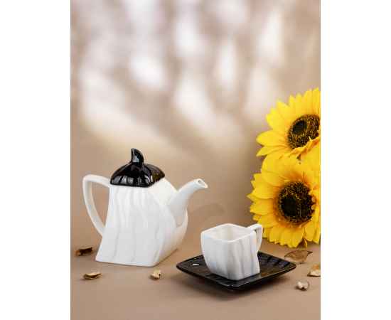 Набор чайный на 4 персоны 'Соната', белый,черный, изображение 5