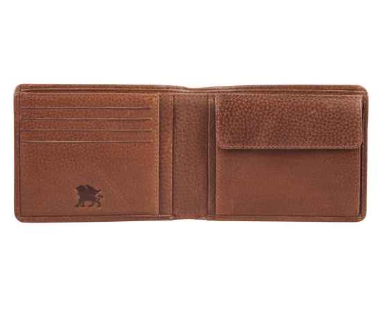 Бумажник Mano 'Don Montez', натуральная кожа в коньячном цвете, 12,5 х 9,7 см, изображение 4
