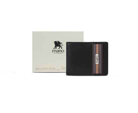 Бумажник Mano 'Don Leonardo', с RFID защитой, натуральная кожа в черном цвете, 10,5 х 2 х 8,5 см, изображение 7