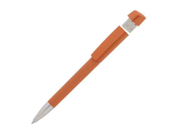 Ручка с флеш-картой USB 8GB «TURNUSsoftgrip M», оранжевый, изображение 2