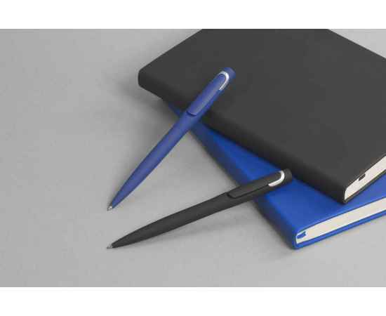 Ручка шариковая 'Saturn' покрытие soft touch, темно-синий с серебристым, Цвет: темно-синий с серебристым, изображение 4