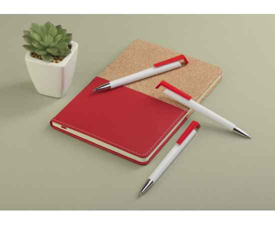 Ручка шариковая 'Chuck', белый с красным, Цвет: белый с красным, изображение 2