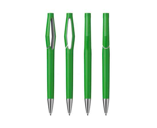 Ручка шариковая 'Jack', оранжевый/серебро, зеленый, Цвет: зеленый, изображение 3
