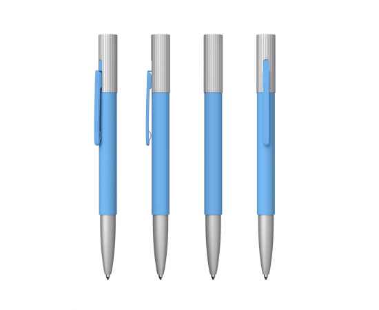Ручка шариковая 'Clas', покрытие soft touch, голубой, Цвет: голубой, изображение 3