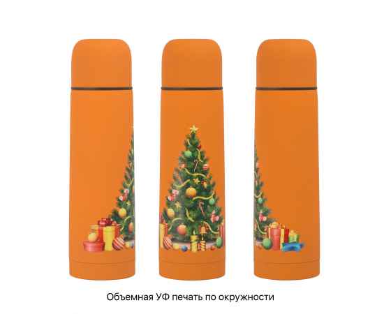 Термос 'Крит' 500 мл, покрытие soft touch, оранжевый, Цвет: оранжевый, изображение 3
