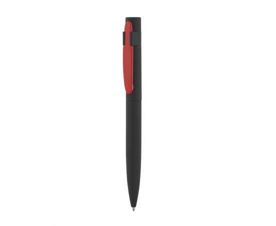 Ручка шариковая 'Lip', покрытие soft touch, черный с красным, Цвет: черный с красным, изображение 3