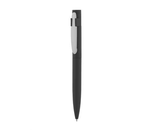 Ручка шариковая 'Lip', покрытие soft touch, черный с серебром, Цвет: черный с серебром, изображение 3