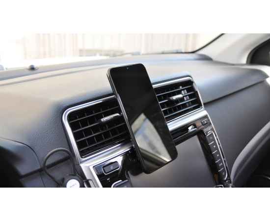 Автомобильный держатель для телефона 'Allo', покрытие soft touch, черный, Цвет: черный, изображение 3
