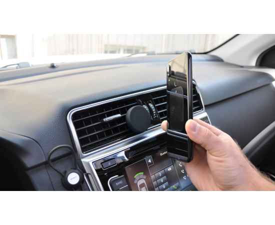 Автомобильный держатель для телефона 'Allo', покрытие soft touch, черный, Цвет: черный, изображение 2