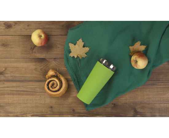 Термостакан 'Верона' 450 мл, покрытие soft touch, зеленое яблоко, Цвет: зеленое яблоко, изображение 2