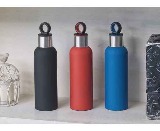 Термобутылка 'Силуэт' 500 мл, покрытие soft touch, красный, Цвет: красный, изображение 2