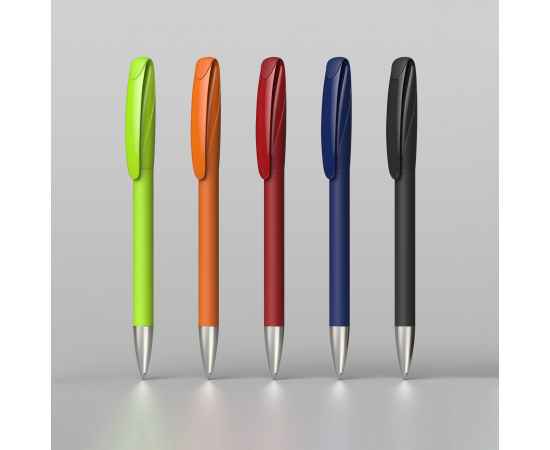Ручка шариковая BOA SOFTTOUCH M, покрытие soft touch, зеленое яблоко, Цвет: зеленое яблоко, изображение 3