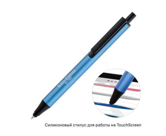 Ручка шариковая со стилусом FLUTE TOUCH, синий, Цвет: синий, изображение 3