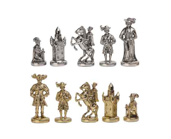 Шахматы 'Средневековые рыцари', золотистый, Цвет: золотистый, изображение 2