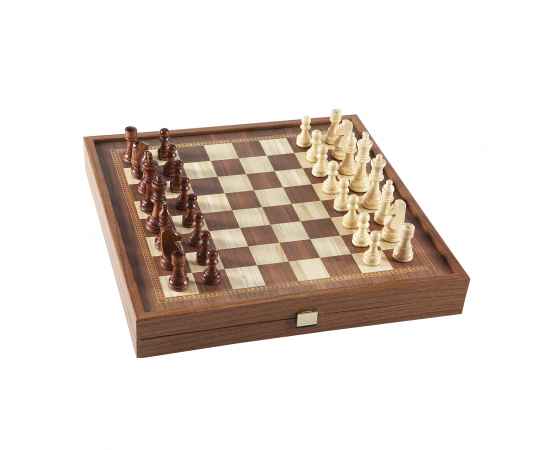 Набор игр 3 в 1 (шахматы, нарды, шашки), коричневый, Цвет: коричневый, изображение 3