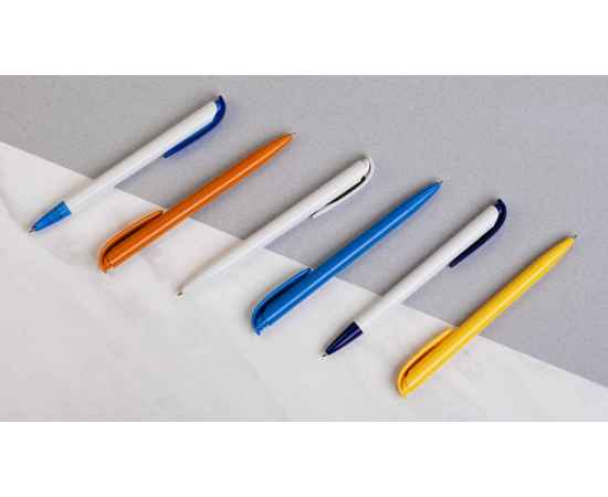 Ручка шариковая JONA T, белый/оранжевый прозрачный#, белый, Цвет: белый, изображение 2