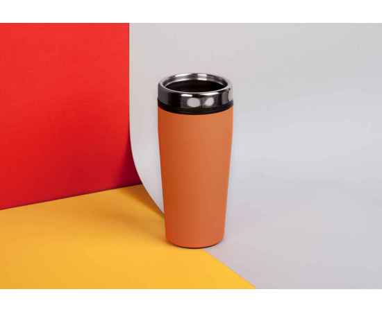 Термостакан 'Европа' 500 мл, покрытие soft touch, оранжевый, Цвет: оранжевый, изображение 2