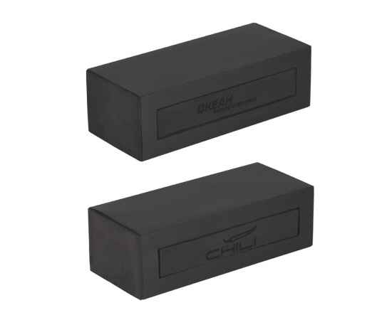 Набор зарядное устройство 'Theta' 4000 mAh + флеш-карта 'Case' 8Гб  в футляре, покрытие soft touch, черный с золотом, изображение 2