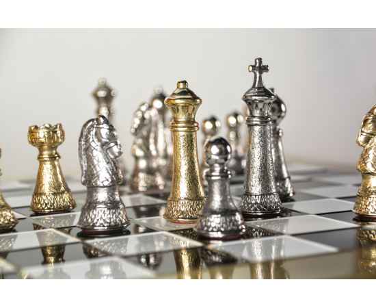 Шахматы 'Классические', золотистый с серебром, Цвет: золотистый с серебром, изображение 3