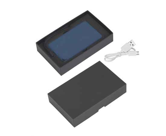 Зарядное устройство 'Камень' с покрытием soft grip, 4000 mAh в подарочной коробке, темно-синий, Цвет: темно-синий, изображение 4