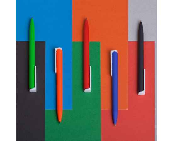 Ручка шариковая 'Clive', покрытие soft touch, синий с белым, Цвет: синий с белым, изображение 5