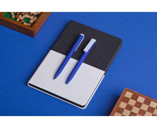 Ручка шариковая 'Clive', покрытие soft touch, синий с белым, Цвет: синий с белым, изображение 2