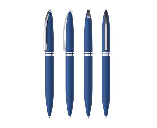 Ручка шариковая 'Rocket', покрытие soft touch, темно-синий, Цвет: темно-синий, изображение 3