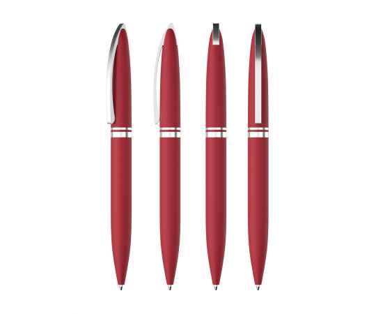 Ручка шариковая 'Rocket', покрытие soft touch, красный, Цвет: красный, изображение 3