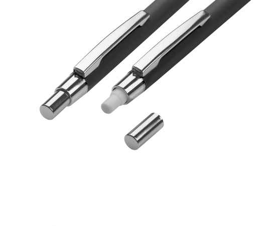 Набор 'Ray' (ручка+карандаш), покрытие soft touch, черный, Цвет: черный, изображение 3