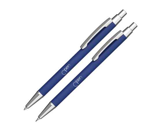 Набор 'Ray' (ручка+карандаш), покрытие soft touch, синий, Цвет: синий, изображение 2