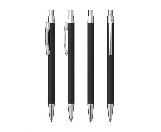 Ручка шариковая 'Ray', покрытие soft touch, черный, Цвет: черный, изображение 3
