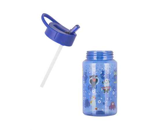 Набор с детским принтом (ланч-бокс, бутылка 0,45 л), синий, Цвет: синий, изображение 4