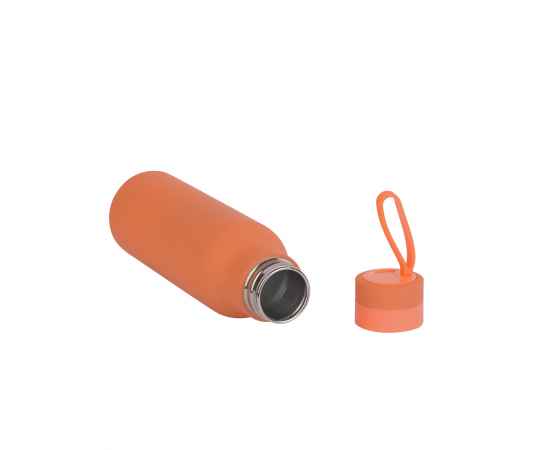 Бутылка для воды 'Фитнес' 700 мл, покрытие soft touch, оранжевый, Цвет: оранжевый, изображение 4