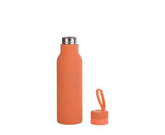 Бутылка для воды 'Фитнес' 700 мл, покрытие soft touch, оранжевый, Цвет: оранжевый, изображение 5