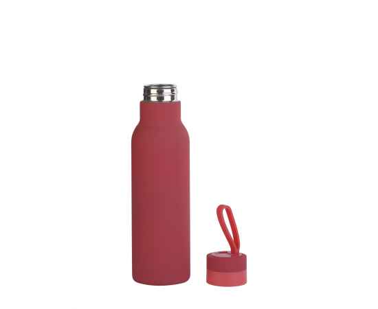 Бутылка для воды 'Фитнес' 700 мл, покрытие soft touch, красный, Цвет: красный, изображение 5