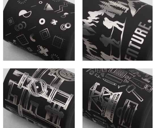Кружка с карабином 'Юта' 300 мл, покрытие soft touch, черный, Цвет: черный, изображение 6